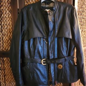 Harley-Davidson Black Leather Military Jacket